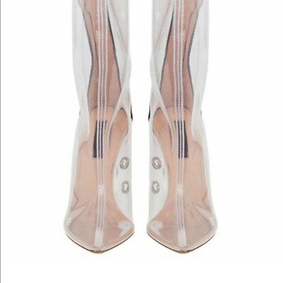 Yeezy Season 3, clear PVC ankle boot- plexi transparent heel - Picture 10 of 14